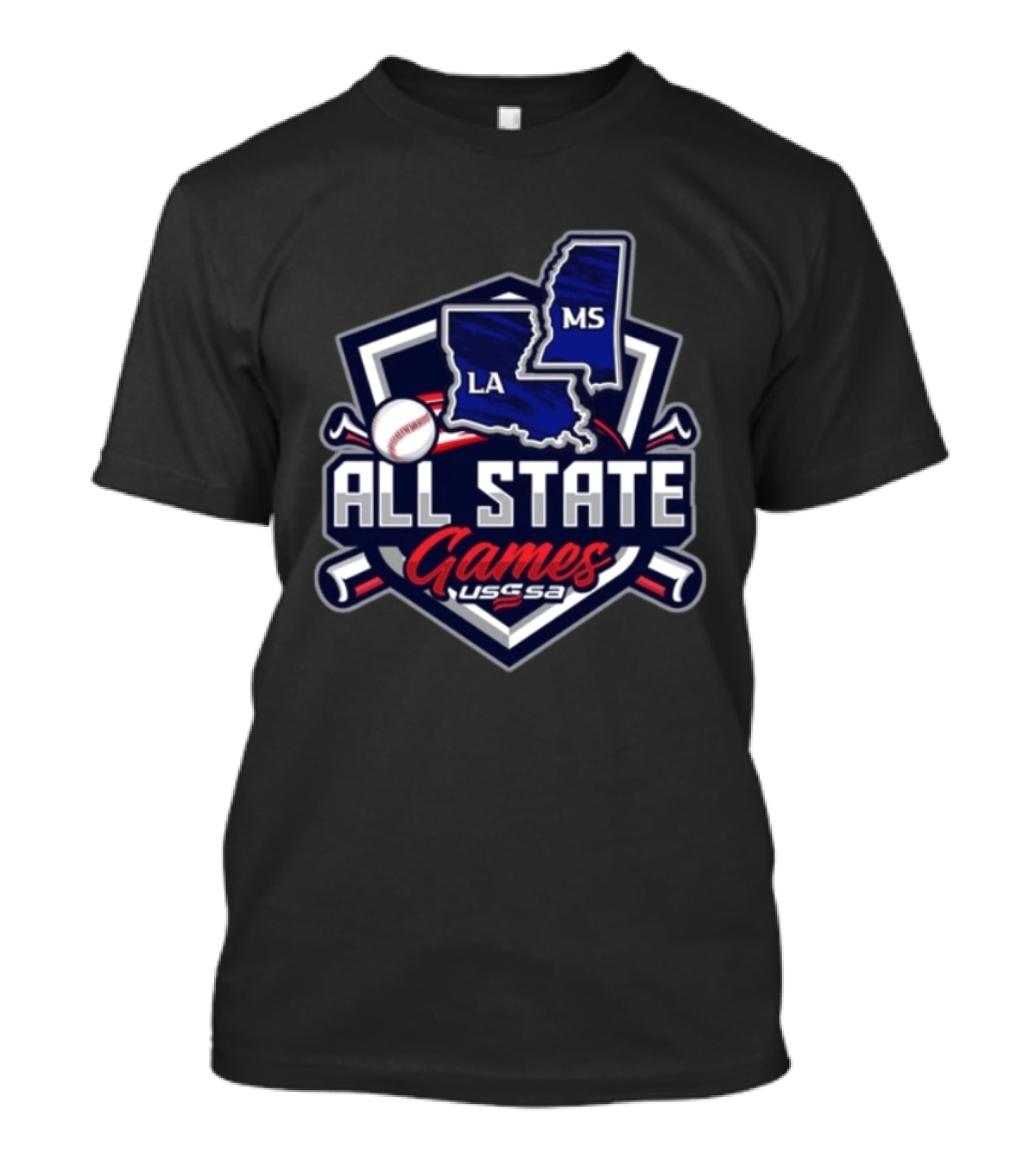 USSSA All State Games Louisiana Mississippi Baseball Event T-Shirt