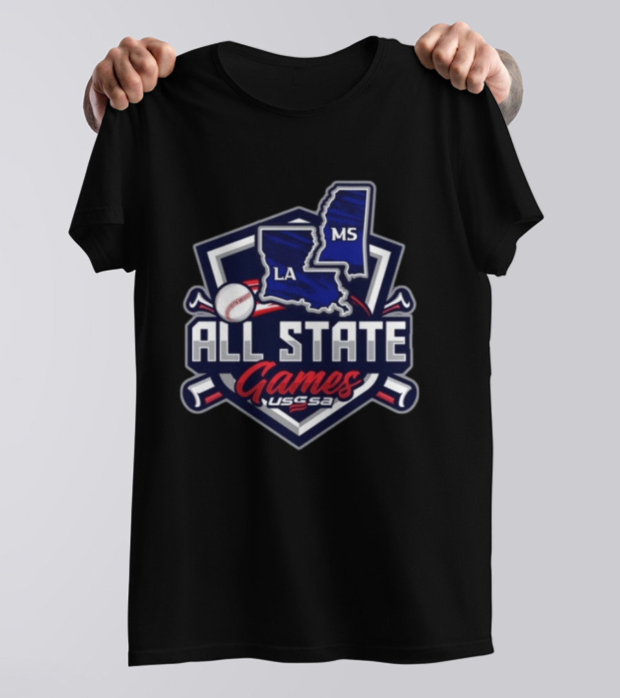 USSSA All State Games Louisiana Mississippi Baseball Event T-Shirt