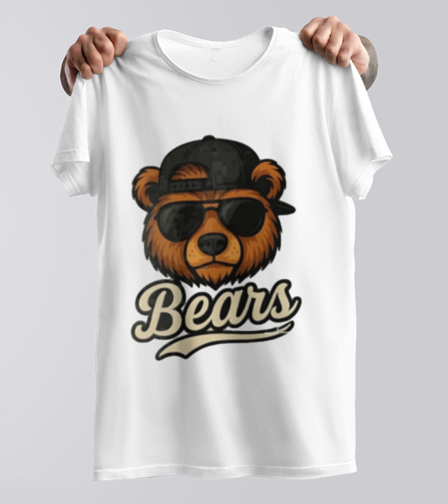 Chicago Bears Cool Bear In Sunglasses And Cap T-Shirt