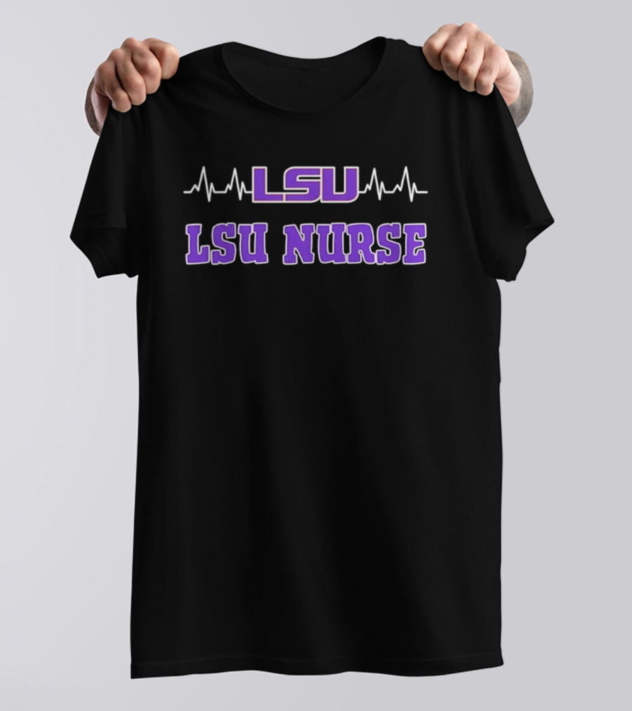 LSU Nurse Heartbeat Louisiana State University Tigers T-Shirt