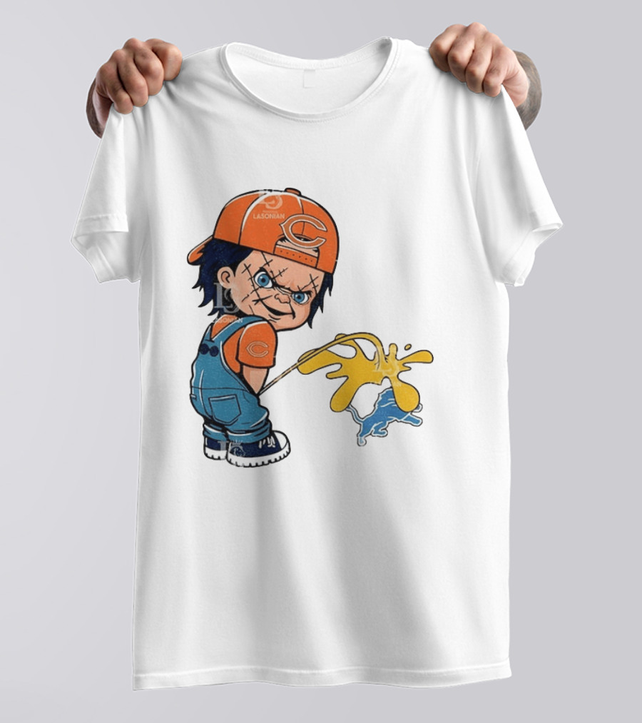 Chicago Bears Chucky Piss On Detroit Lions Rivalry Meme T-Shirt