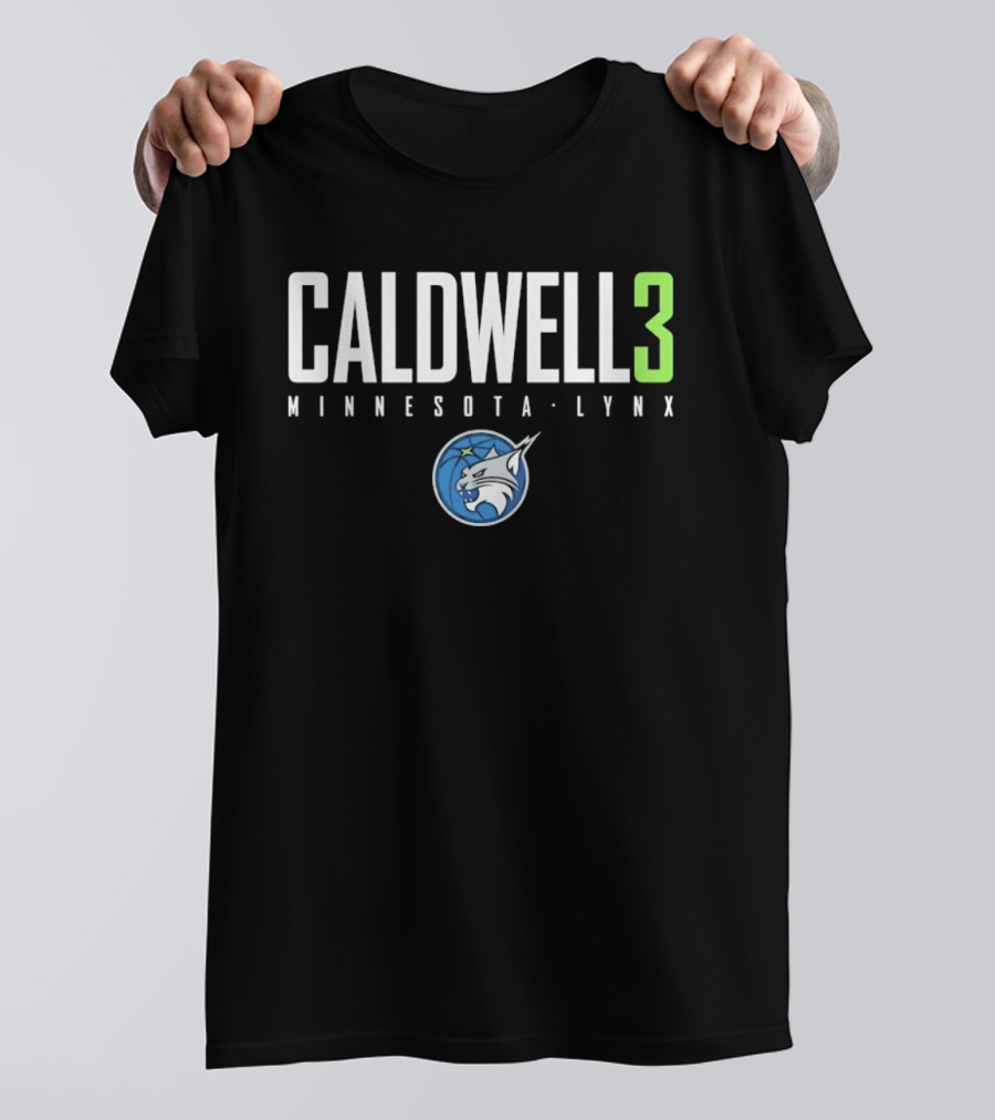Caldwell 3 Minnesota Lynx Number Three WNBA Basketball T-Shirt