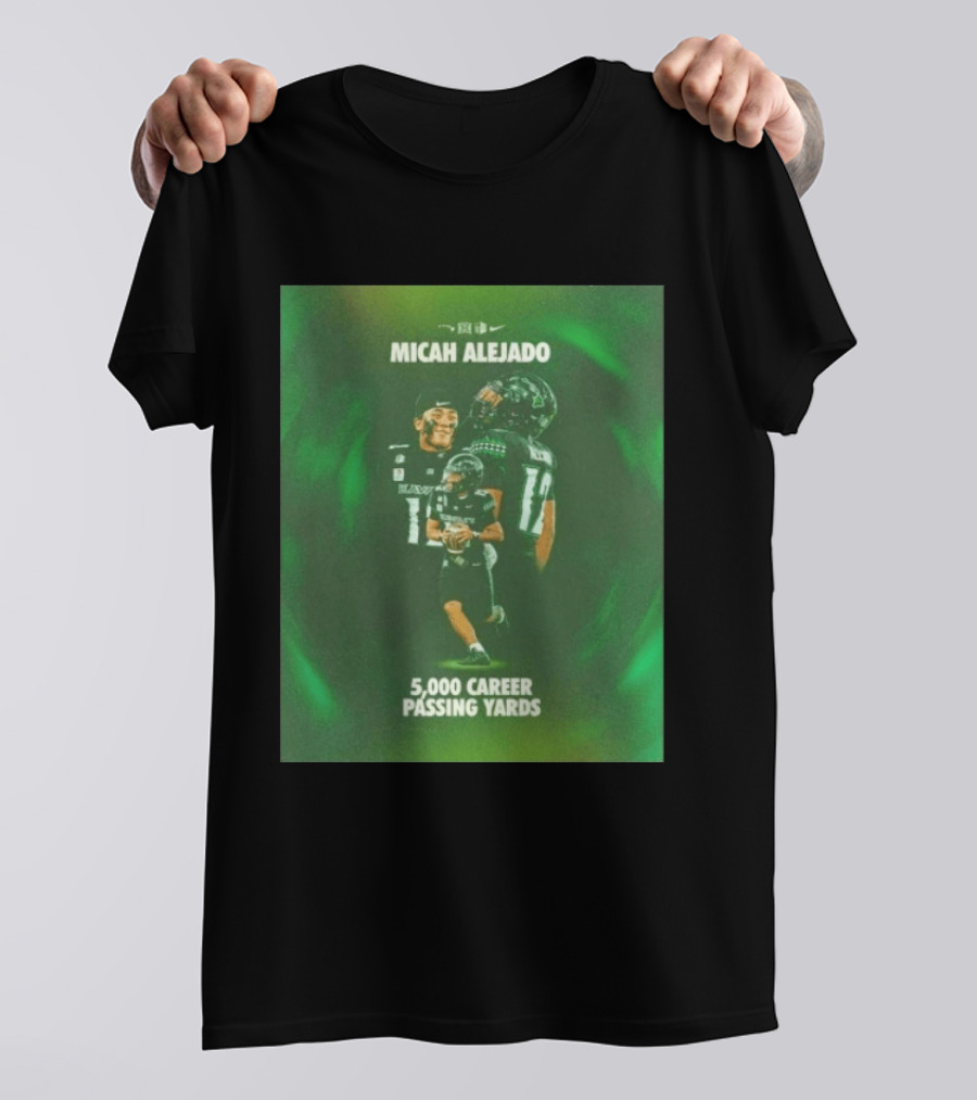 Micah Alejado 5000 Career Passing Yards Honolulu Football T-Shirt