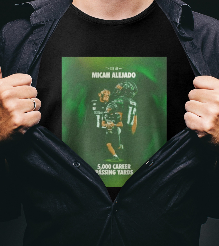 Micah Alejado 5000 Career Passing Yards Honolulu Football T-Shirt