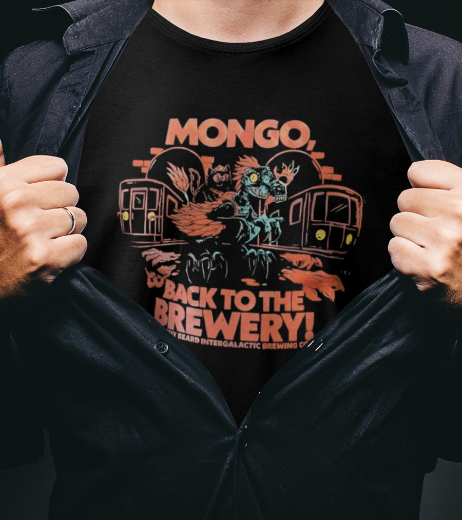 Mongo Back To The Brewery Frothy Beard Intergalactic Brewing Co Dinosaur Train T-Shirt