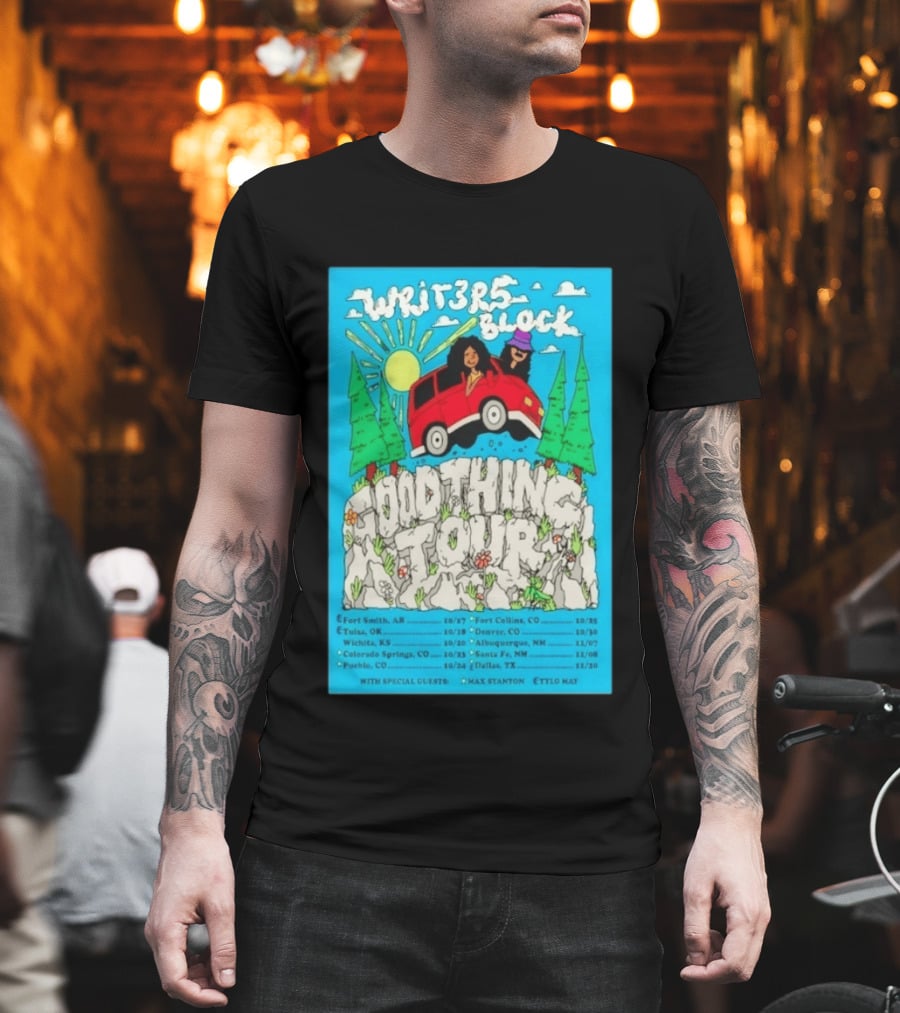 Writers Block Good Thing Tour 2024 With Max Stanton Ettlo May Concert Dates Fort Smith Tulsa Denver Albuquerque Santa Fe Dallas T-Shirt