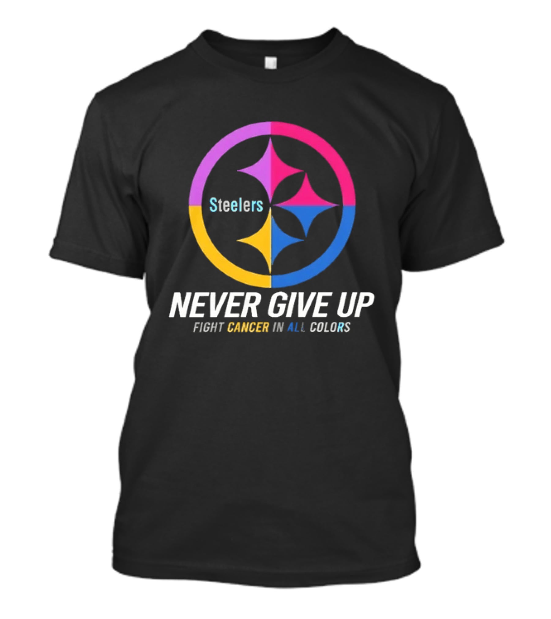 Steelers Never Give Up Fight Cancer In All T-Shirt