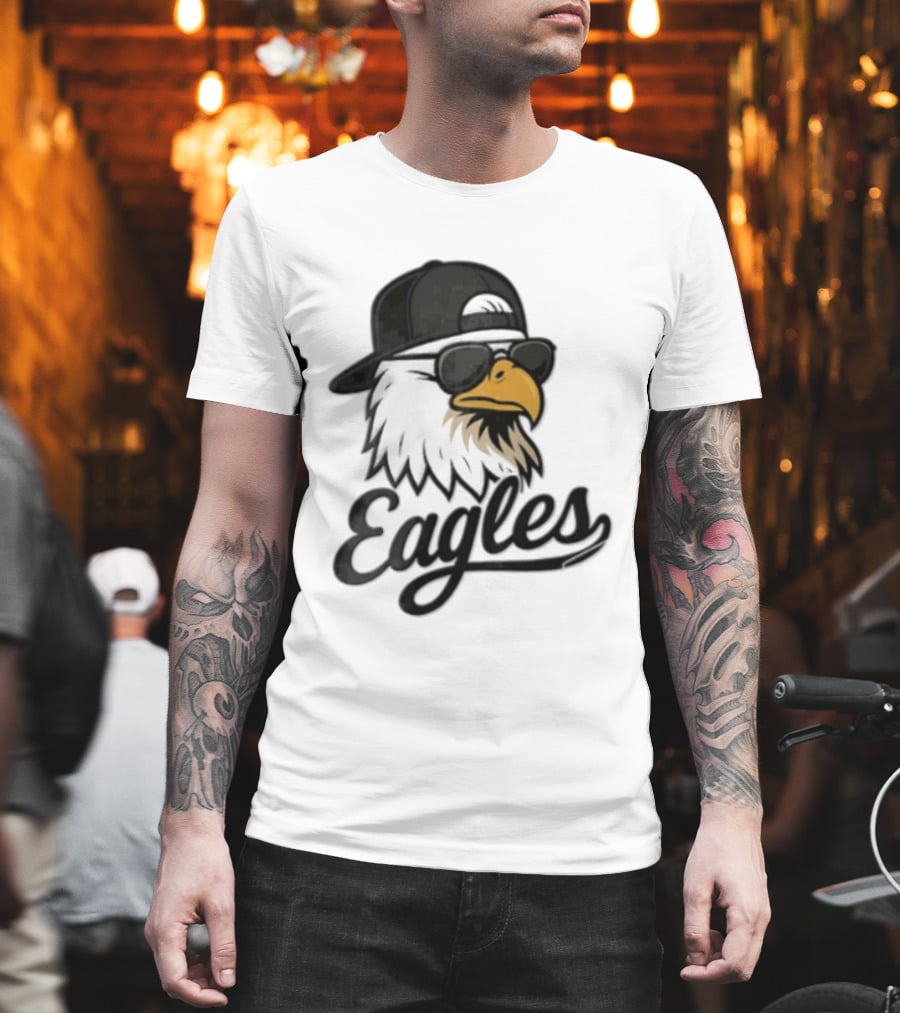 Philadelphia Eagles Eagle Sunglasses Baseball Cap Sports Fan T-Shirt
