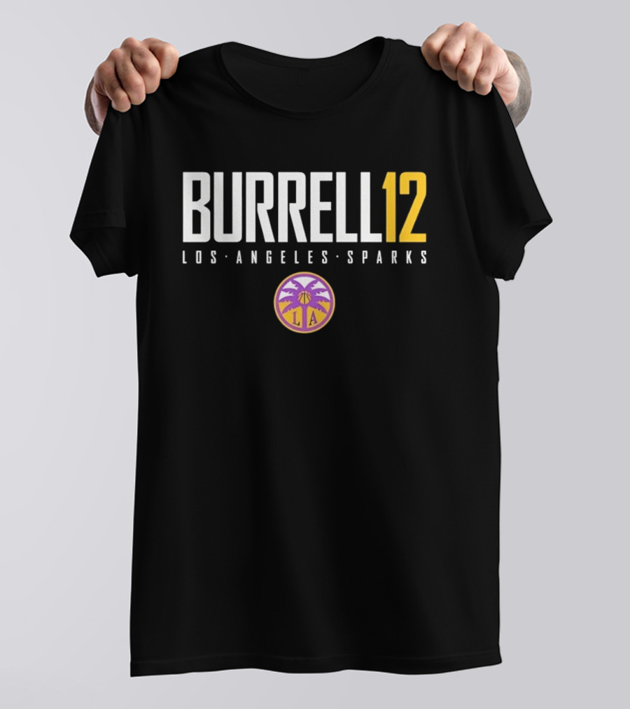 Burrell 12 Los Angeles Sparks WNBA Basketball T-Shirt