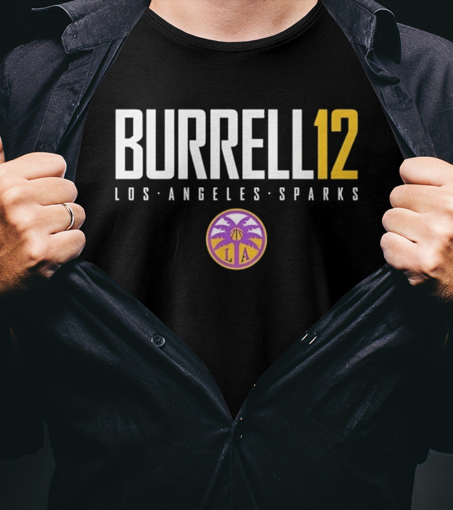 Burrell 12 Los Angeles Sparks WNBA Basketball T-Shirt