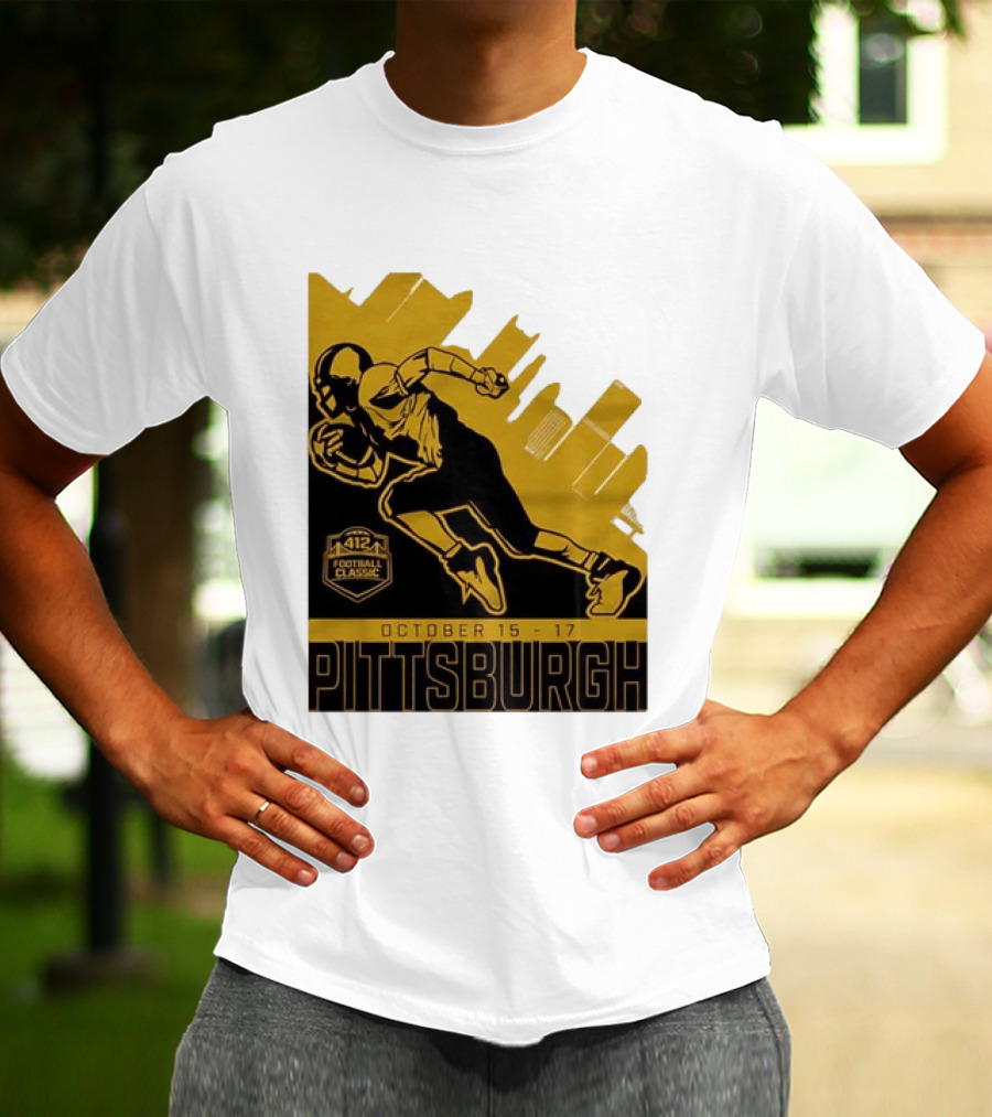 Pittsburgh 412 Football Classic October 15 17 Running Player T-Shirt