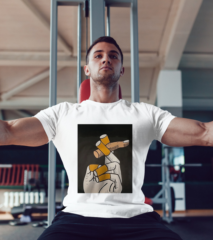 Hand With Cigarettes Smoker T-Shirt