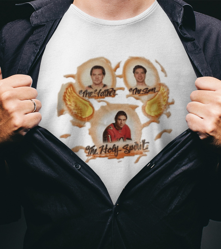 The Father The Son The Holy Spirit Hockey Trio With Wings T-Shirt
