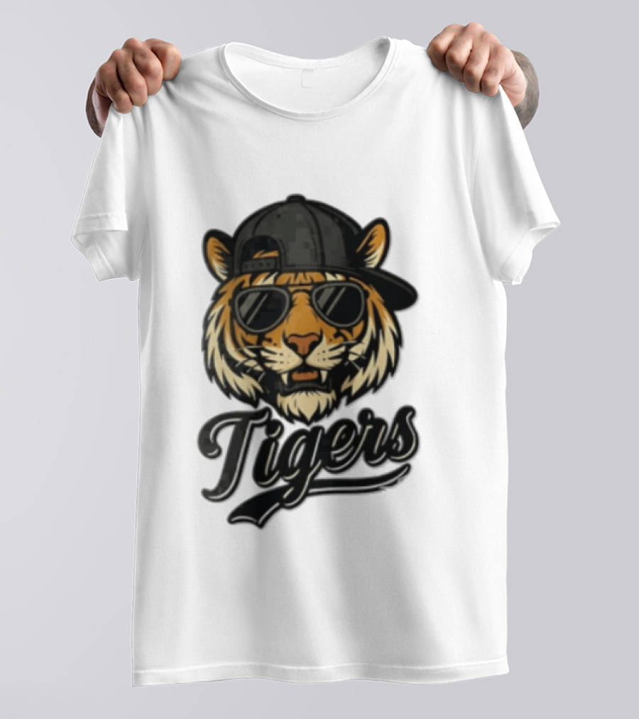 Tiger Sunglasses Baseball Cap Cool Cat T-Shirt