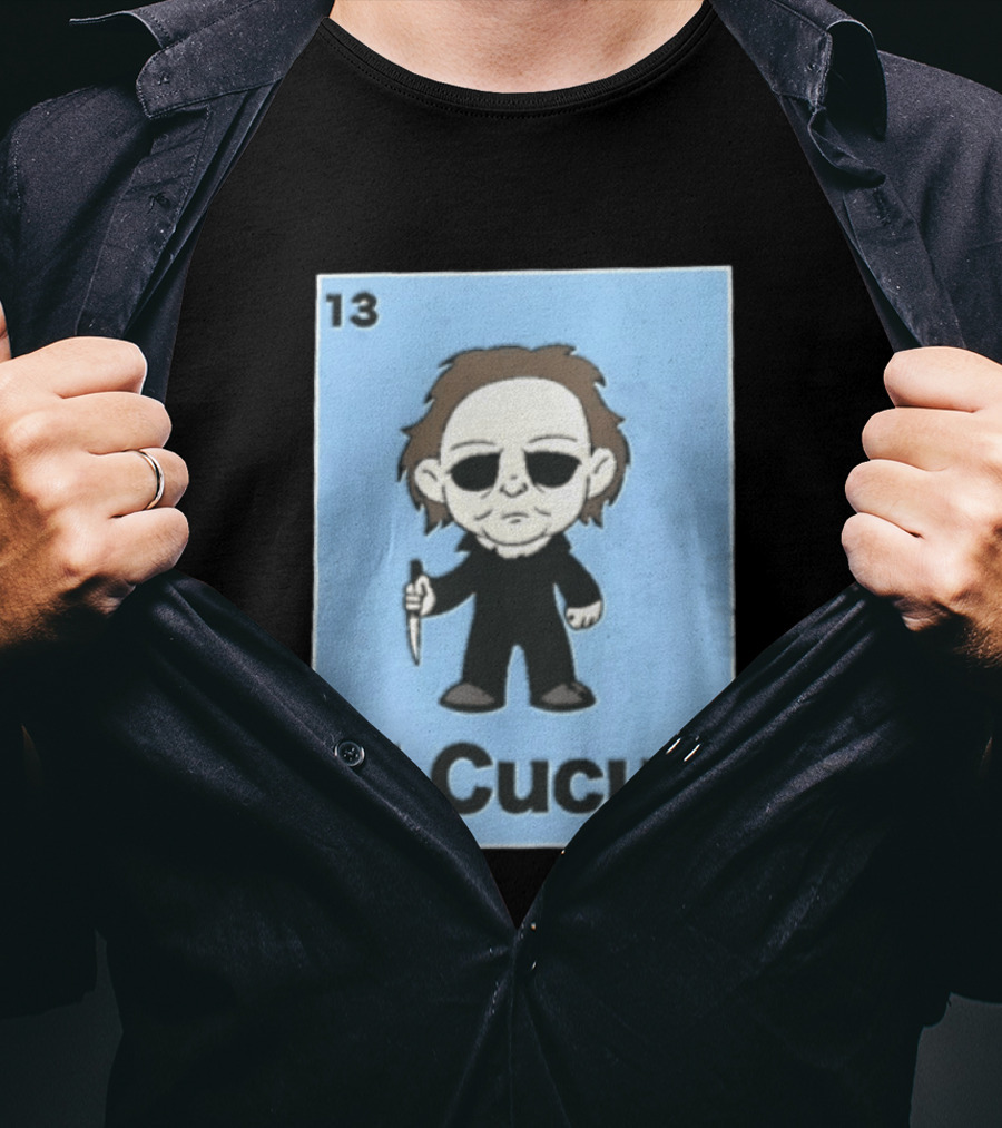13 El Cucuy Michael Myers Chibi Holding Knife T-Shirt
