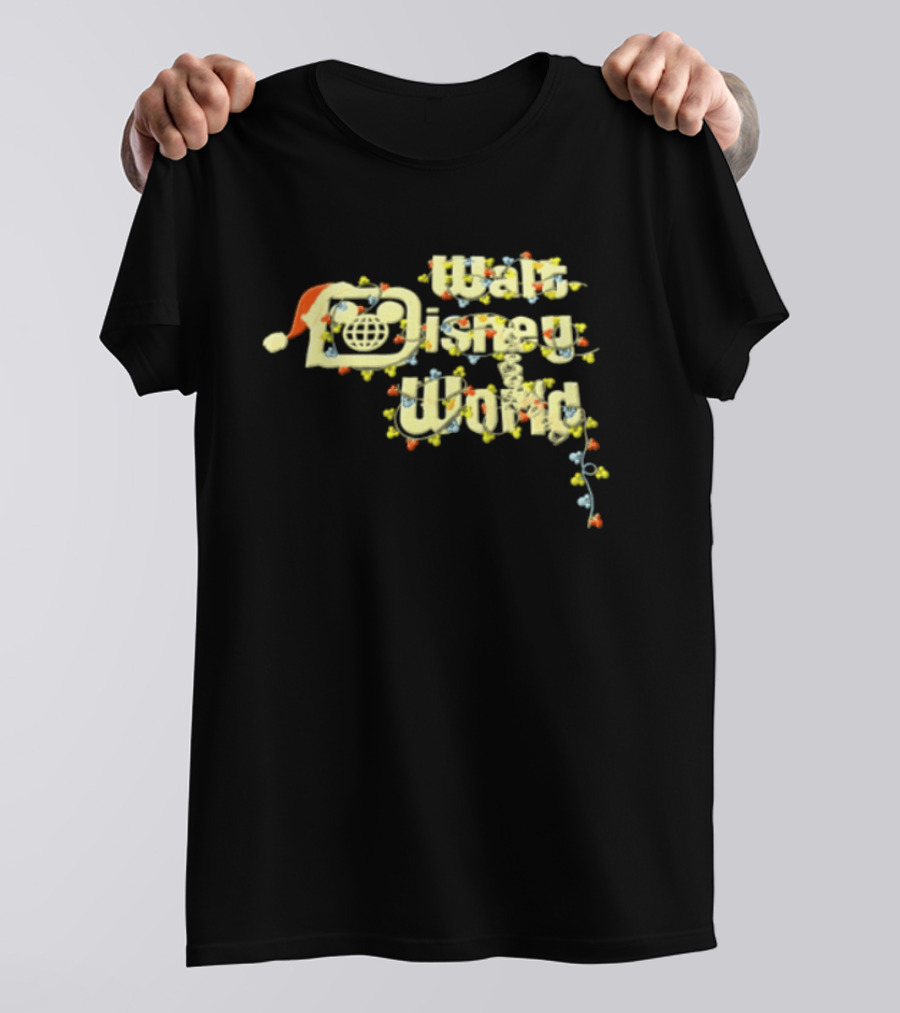 Walt Disney World Christmas Santa Hat Lights T-Shirt