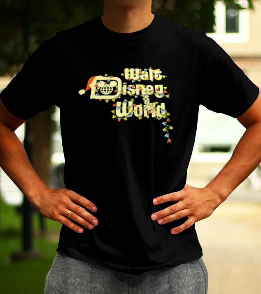 Walt Disney World Christmas Santa Hat Lights T-Shirt