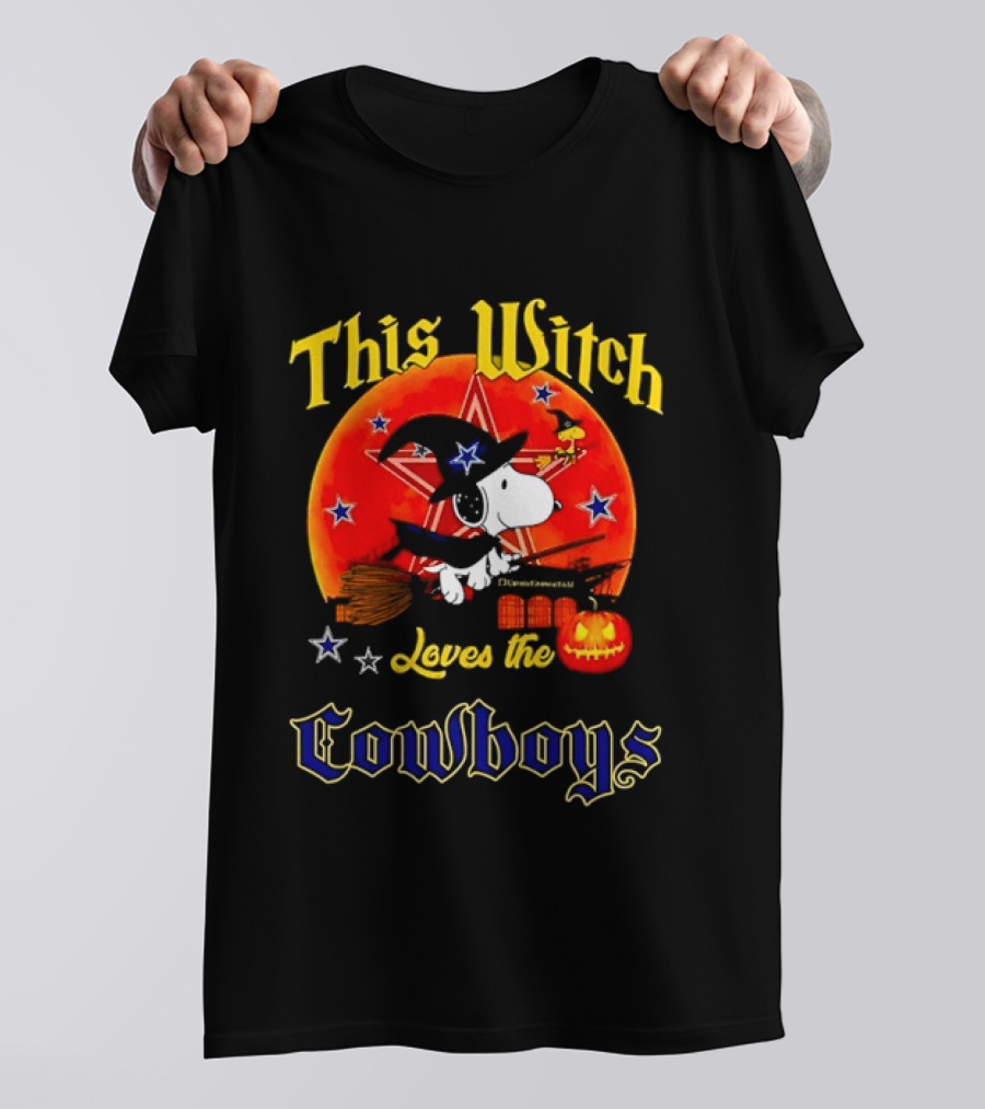 This Witch Loves The Cowboys Snoopy Halloween T-Shirt
