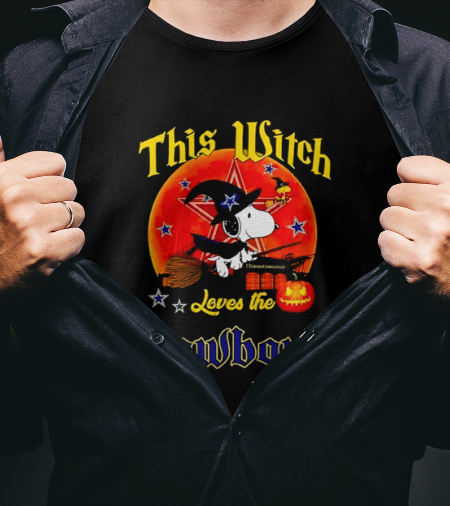 This Witch Loves The Cowboys Snoopy Halloween T-Shirt