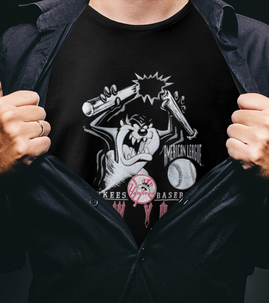 Taz New York Yankees Baseball 1997 MLB Bat Yankees Yankees Baseball New York T-Shirt