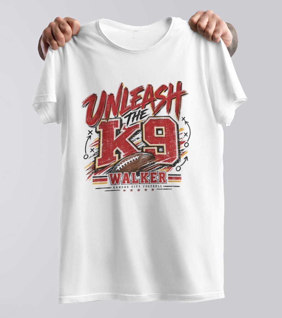 Unleash The K9 Walker Kansas City Football T-Shirt