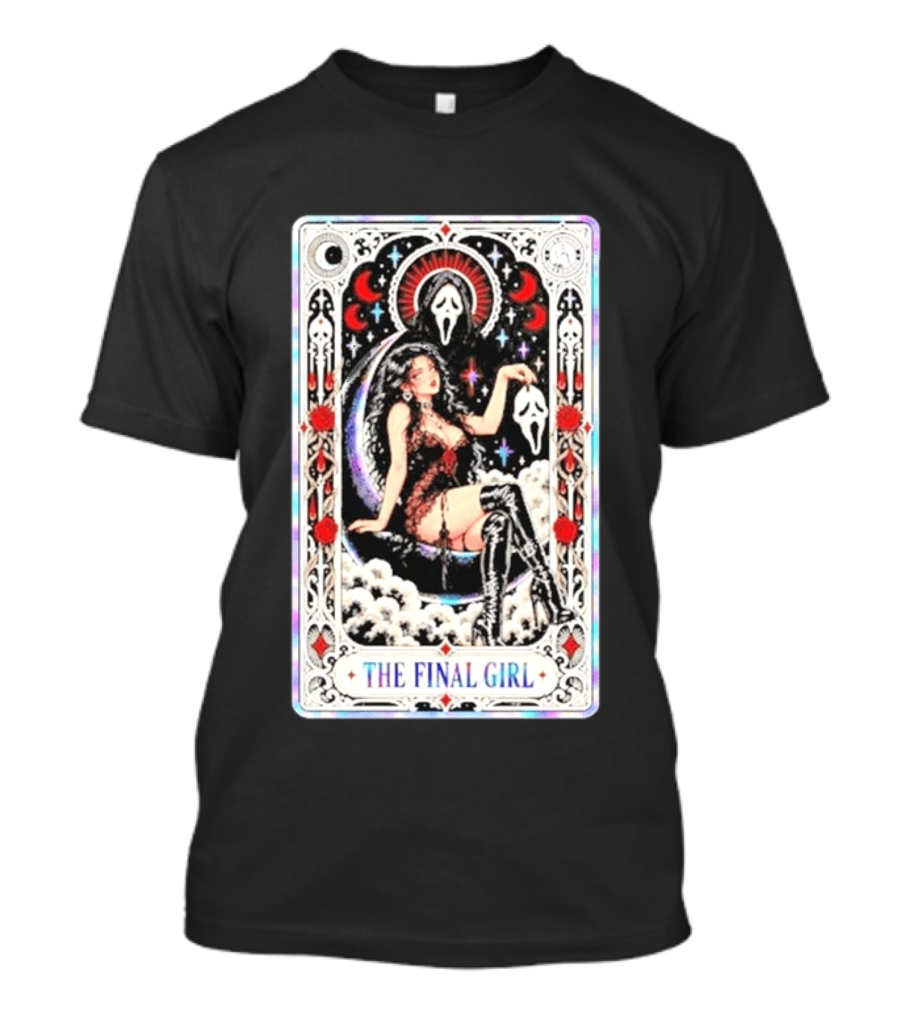 The Final Girl Ghostface Scream Tarot Card Aesthetic T-Shirt