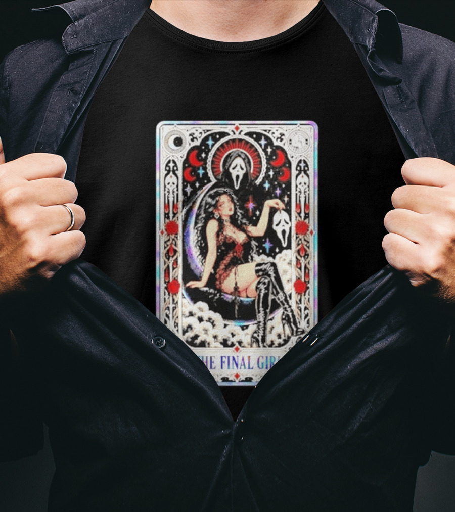 The Final Girl Ghostface Scream Tarot Card Aesthetic T-Shirt
