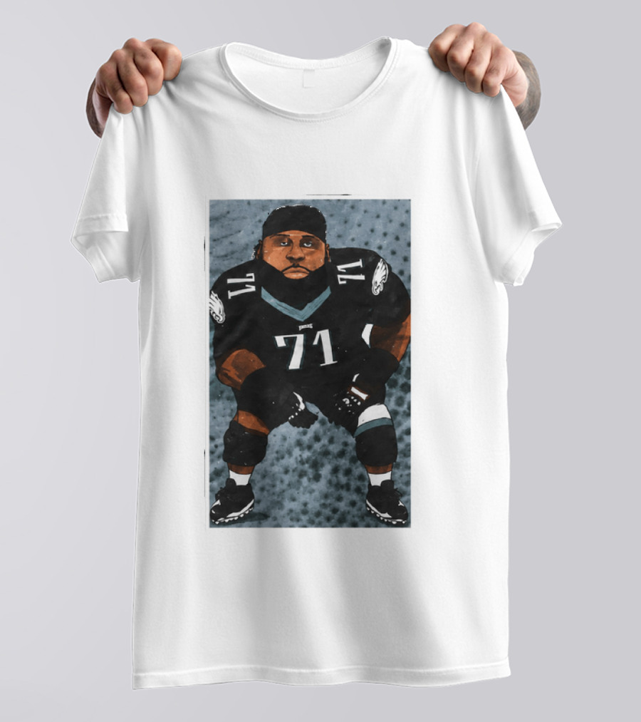 Lane Johnson Jason Peters Philadelphia Eagles Number 71 Football Player T-Shirt
