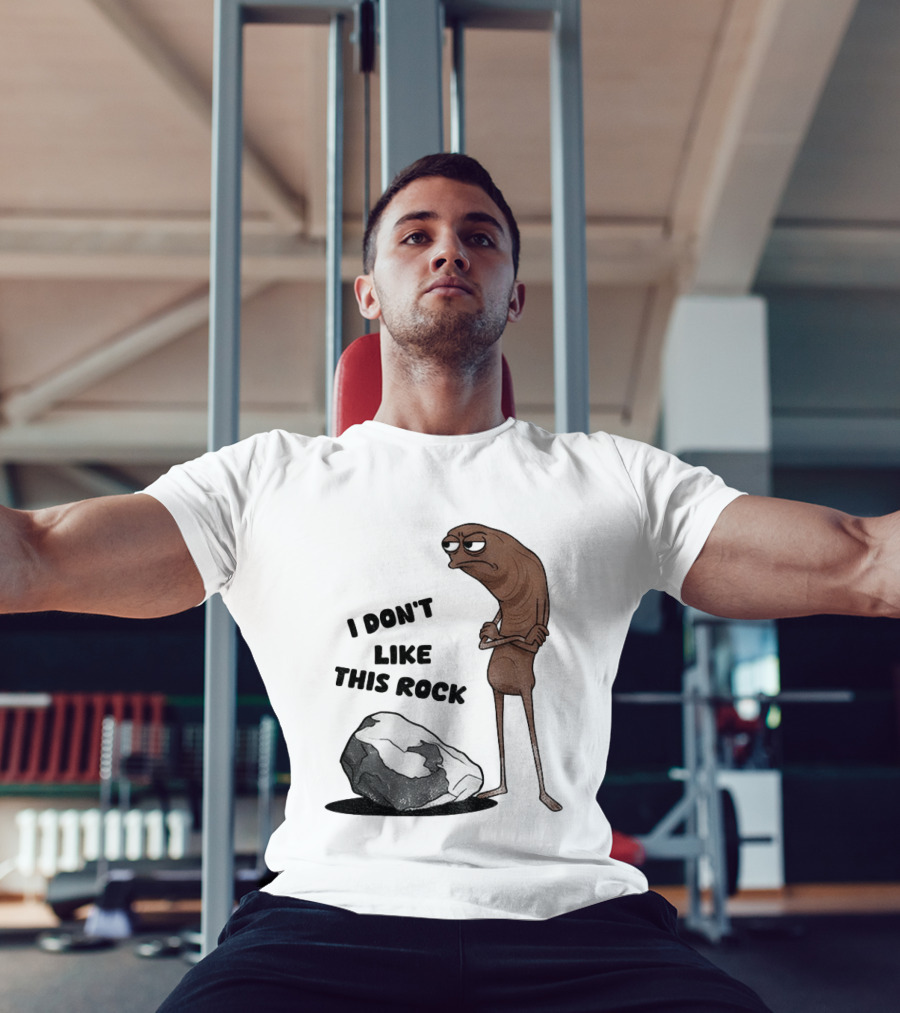 Marcus The Worm I Don't Like This Rock Grumpy Cartoon Expression T-Shirt