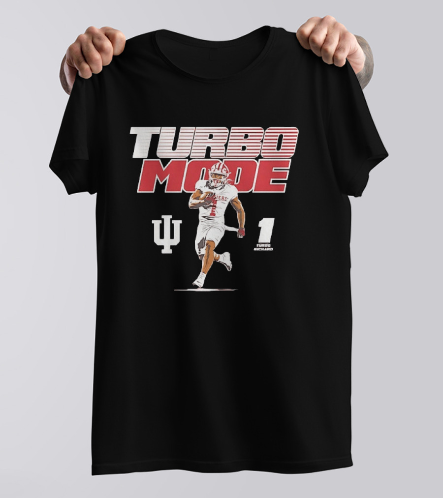 Turbo Richard Number 1 Indiana Hoosiers Turbo Mode College Football T-Shirt