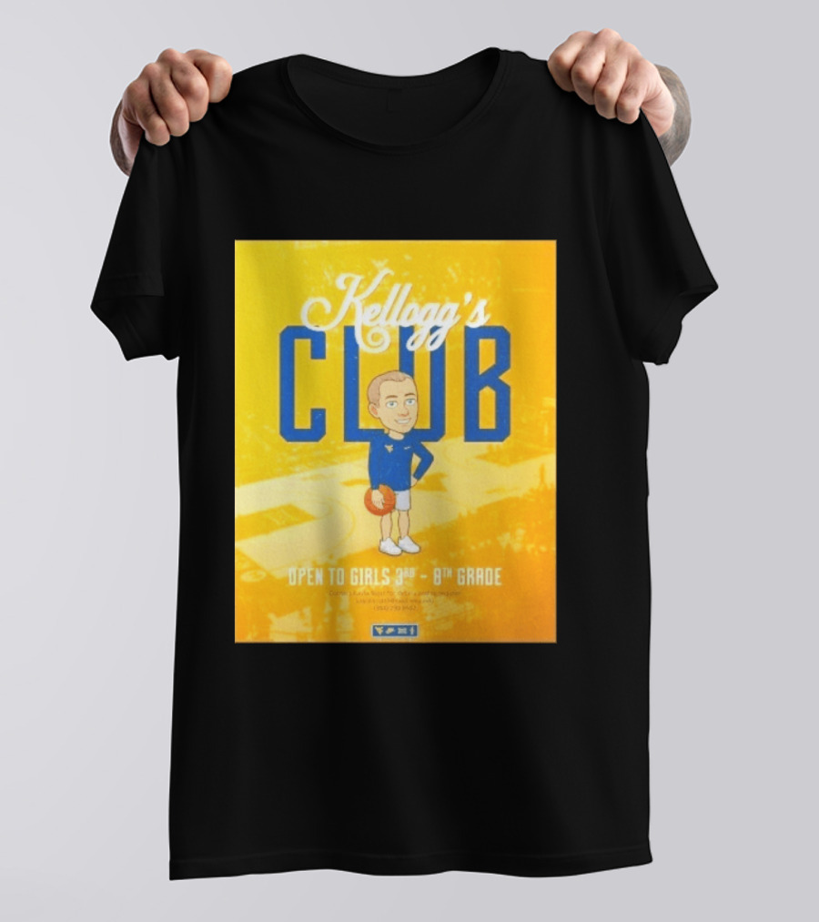 Kellogg's Club West Virginia University Basketball Clinic Open To Girls Grades 3 To 8 T-Shirt