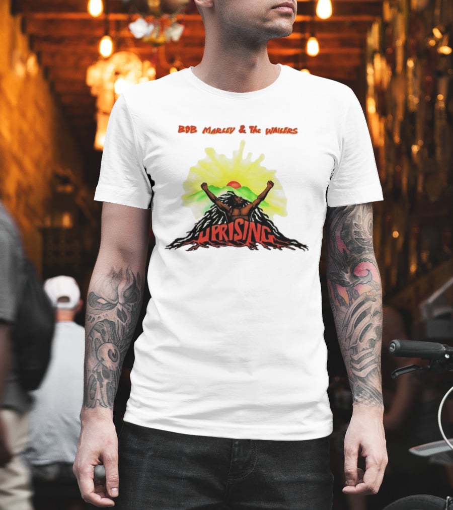 Bob Marley & The Wailers Uprising Reggae Sunburst Mountain T-Shirt