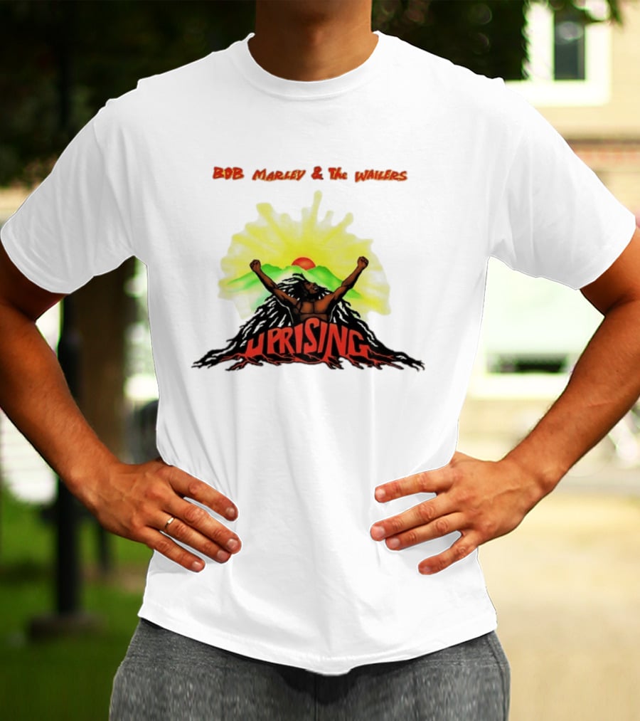 Bob Marley & The Wailers Uprising Reggae Sunburst Mountain T-Shirt