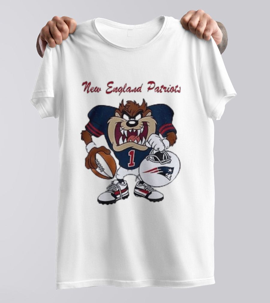 New England Patriots Looney Tunes Taz Number One Football T-Shirt