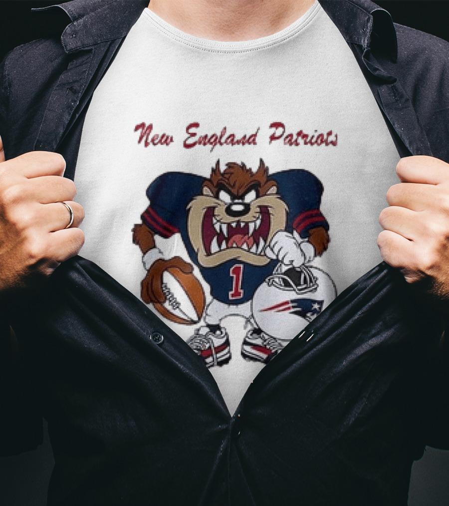 New England Patriots Looney Tunes Taz Number One Football T-Shirt