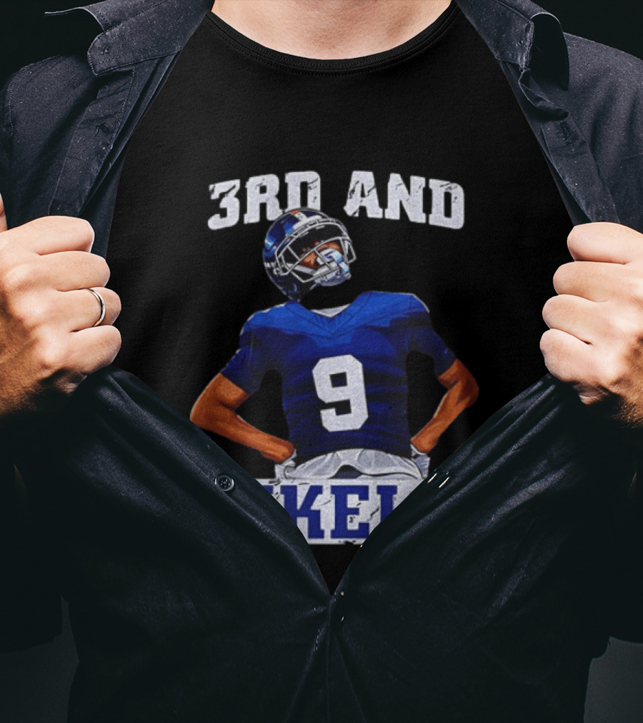 New York Giants 3rd And Likely Football Player Number 9 T-Shirt