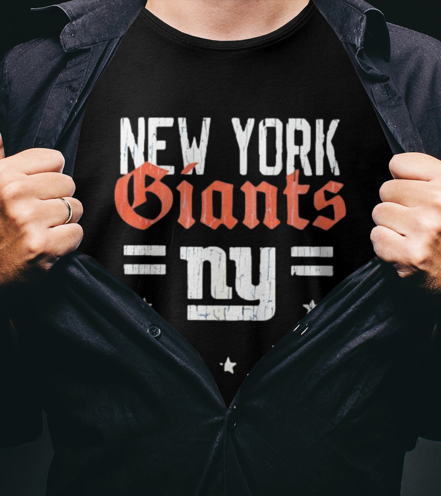 New York Giants NY Americana Patriotic Stars T-Shirt