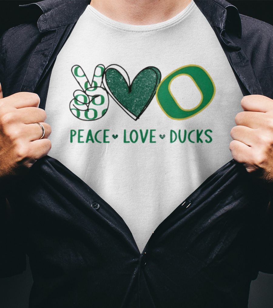 Peace Love Oregon Ducks T-Shirt
