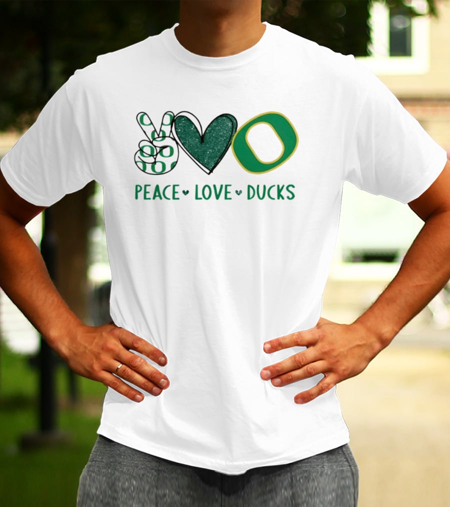 Peace Love Oregon Ducks T-Shirt