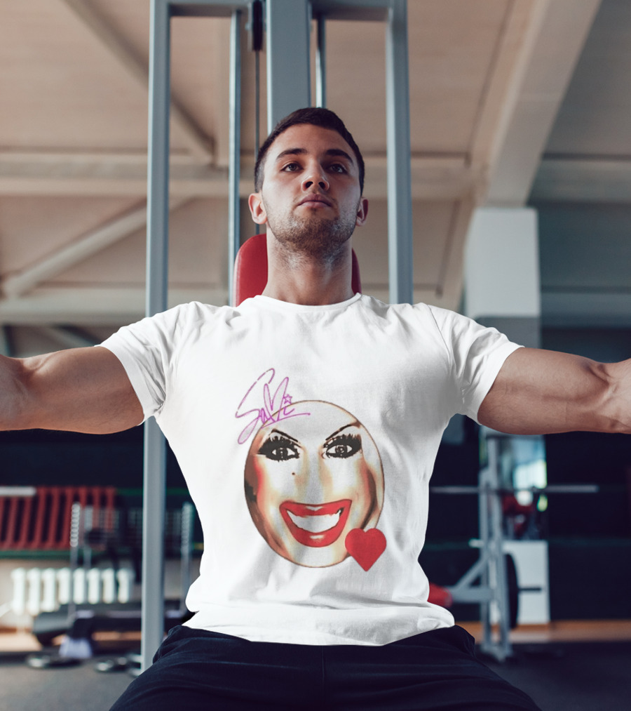 Save Signature Heavy Makeup Smile Red Heart T-Shirt