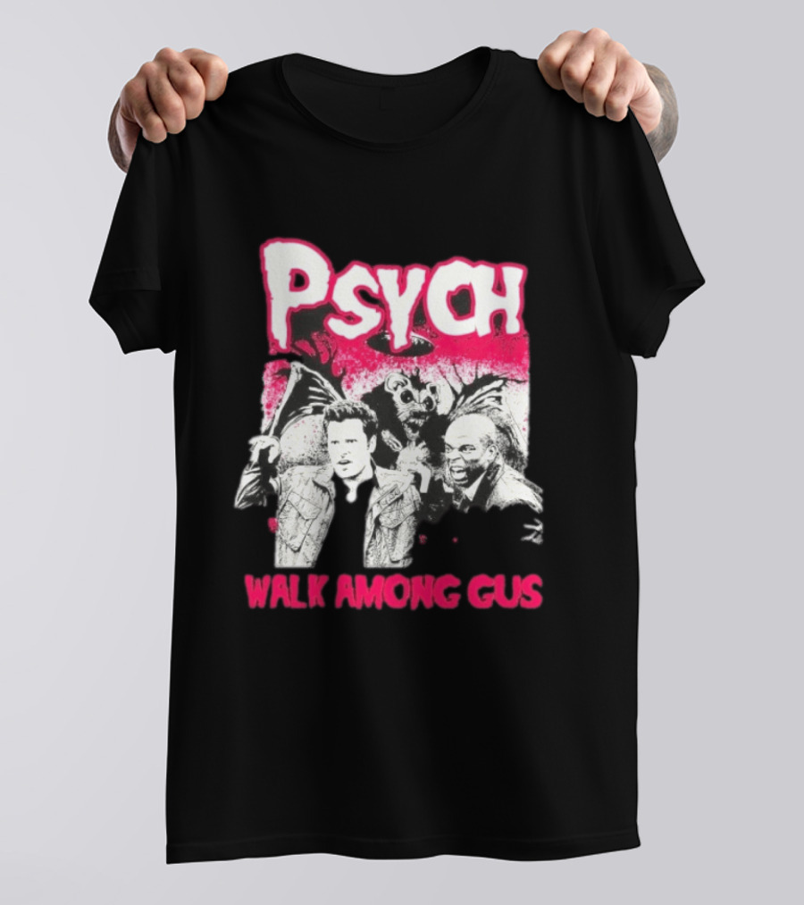 Psych Walk Among Gus Shawn Spencer Burton Guster Comic T-Shirt
