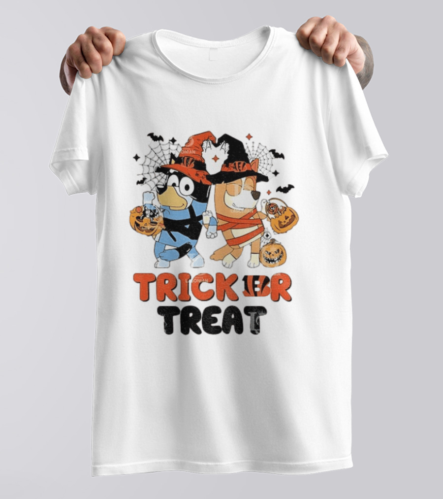 Philadelphia Eagles Bluey Trick Or Treat Halloween Character Costumes T-Shirt
