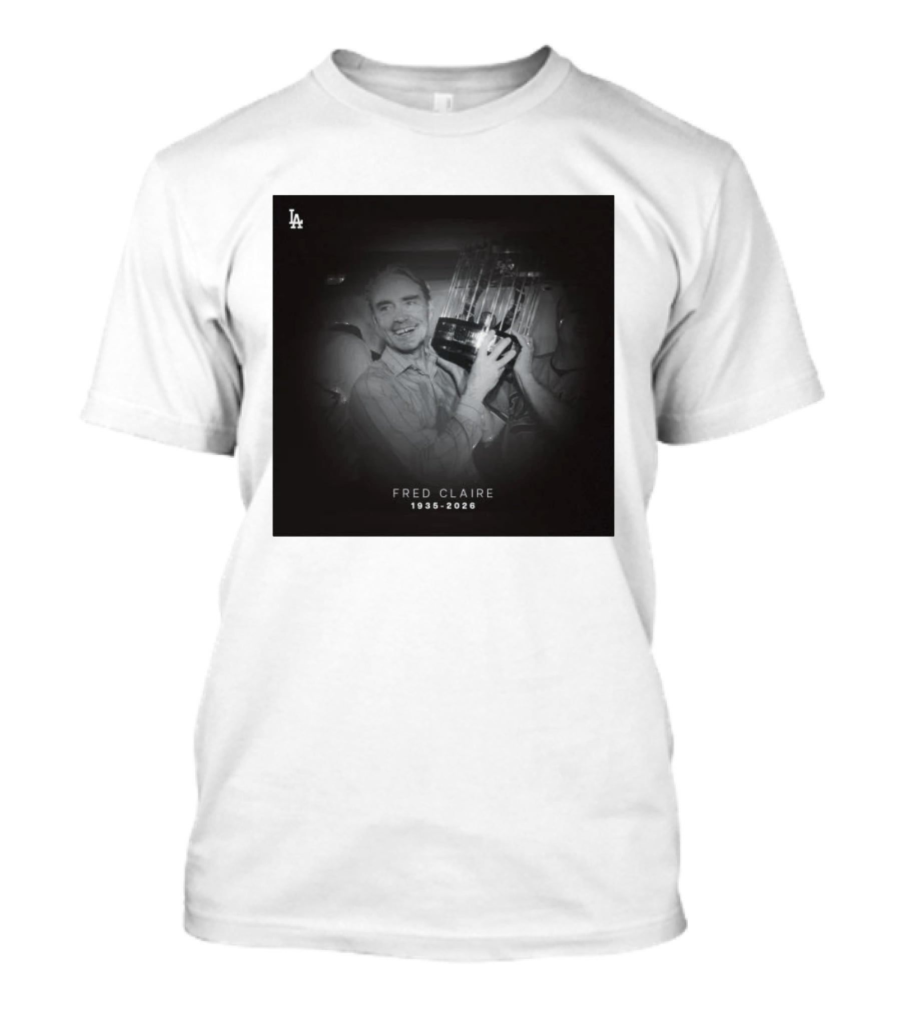 LA Dodgers Fred Claire 1935 2026 Commemoration T-Shirt