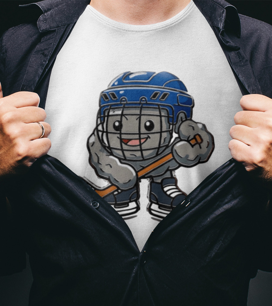 Stonjourner St Louis Blues NHL Pokemon Cartoon Hockey Player T-Shirt