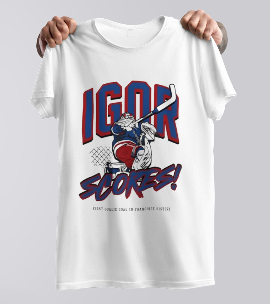 Igor Scores First Goalie Goal In Franchise History T-Shirt