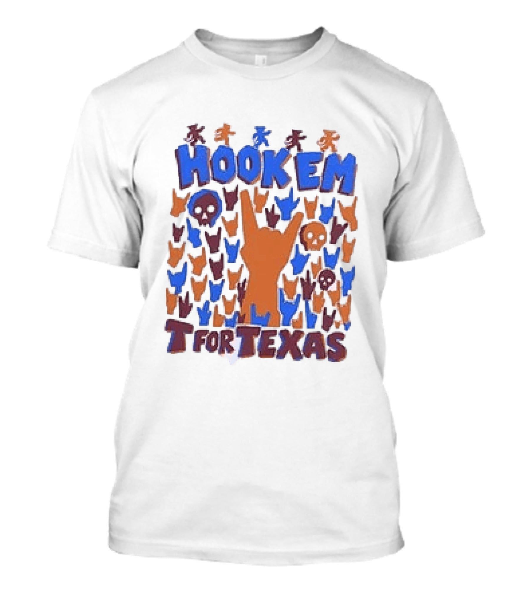 Hook Em For Texas Grateful Dead Collaboration With Longhorns T-Shirt