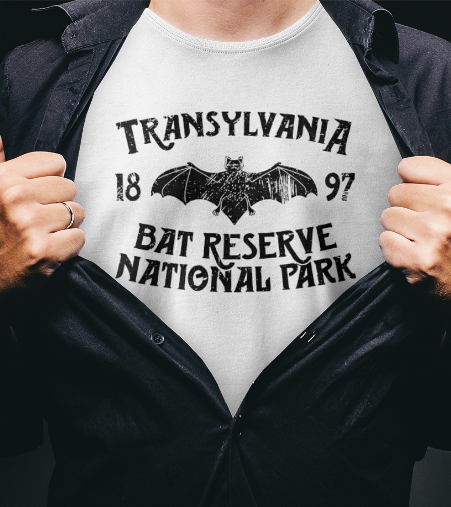 Transylvania 1897 Bat Reserve National Park Vintage Gothic T-Shirt