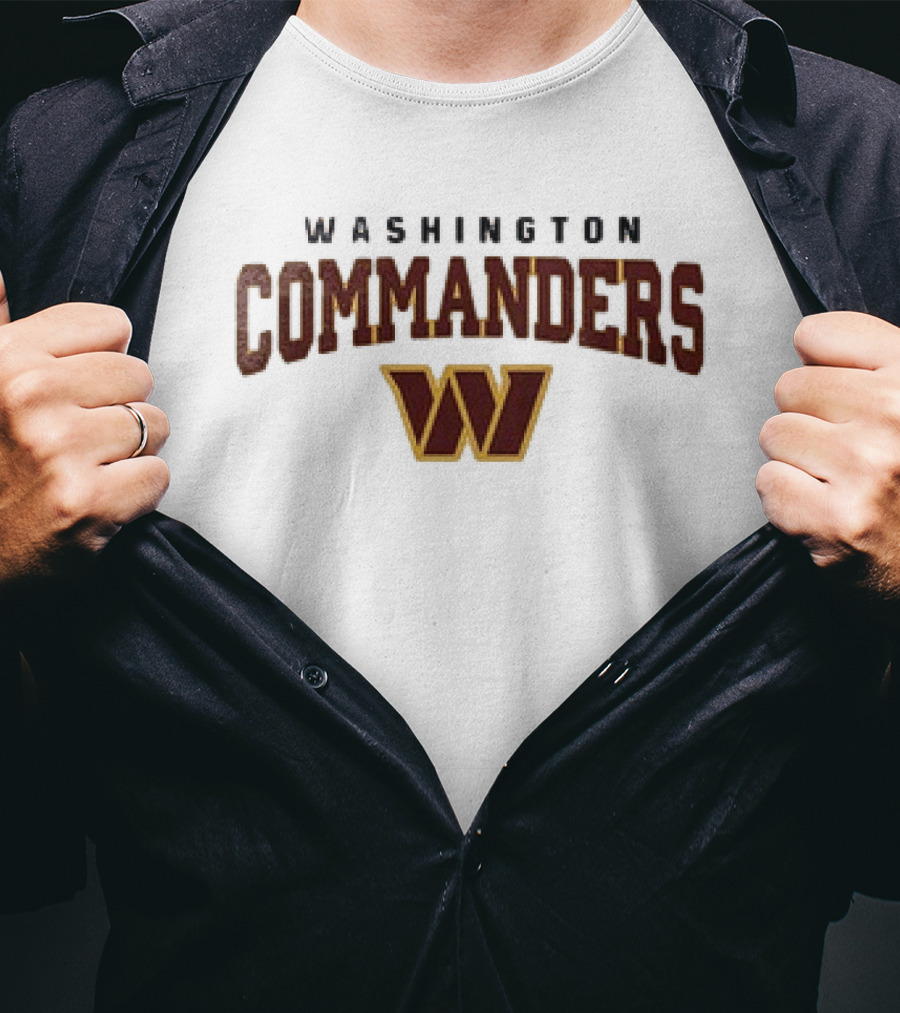 Washington Commanders W Logo With Looney Tunes Taz T-Shirt