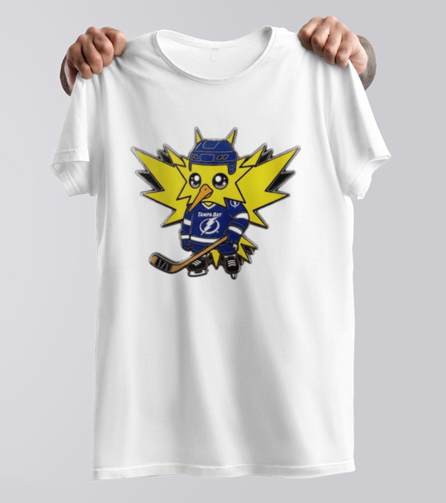 Zapdos Tampa Bay Lightning NHL Pokemon Hockey Cartoon T-Shirt