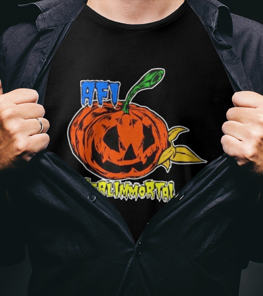 AFI Totalimmortal Halloween Pumpkin Punk Rock Band Merch T-Shirt